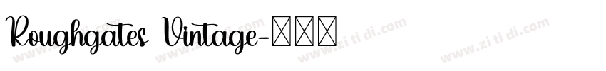 Roughgates Vintage字体转换
